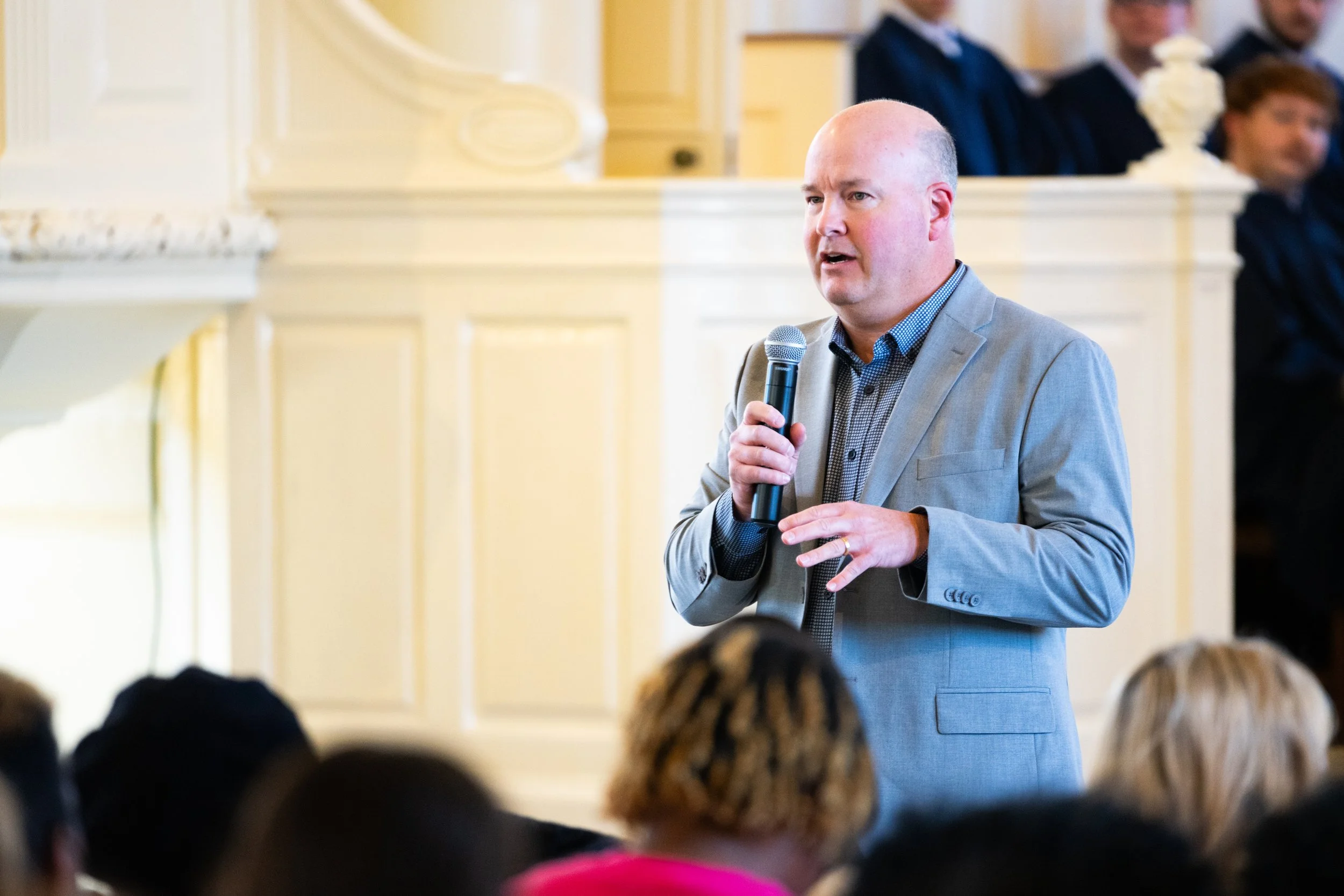 Speaker at a corporate event