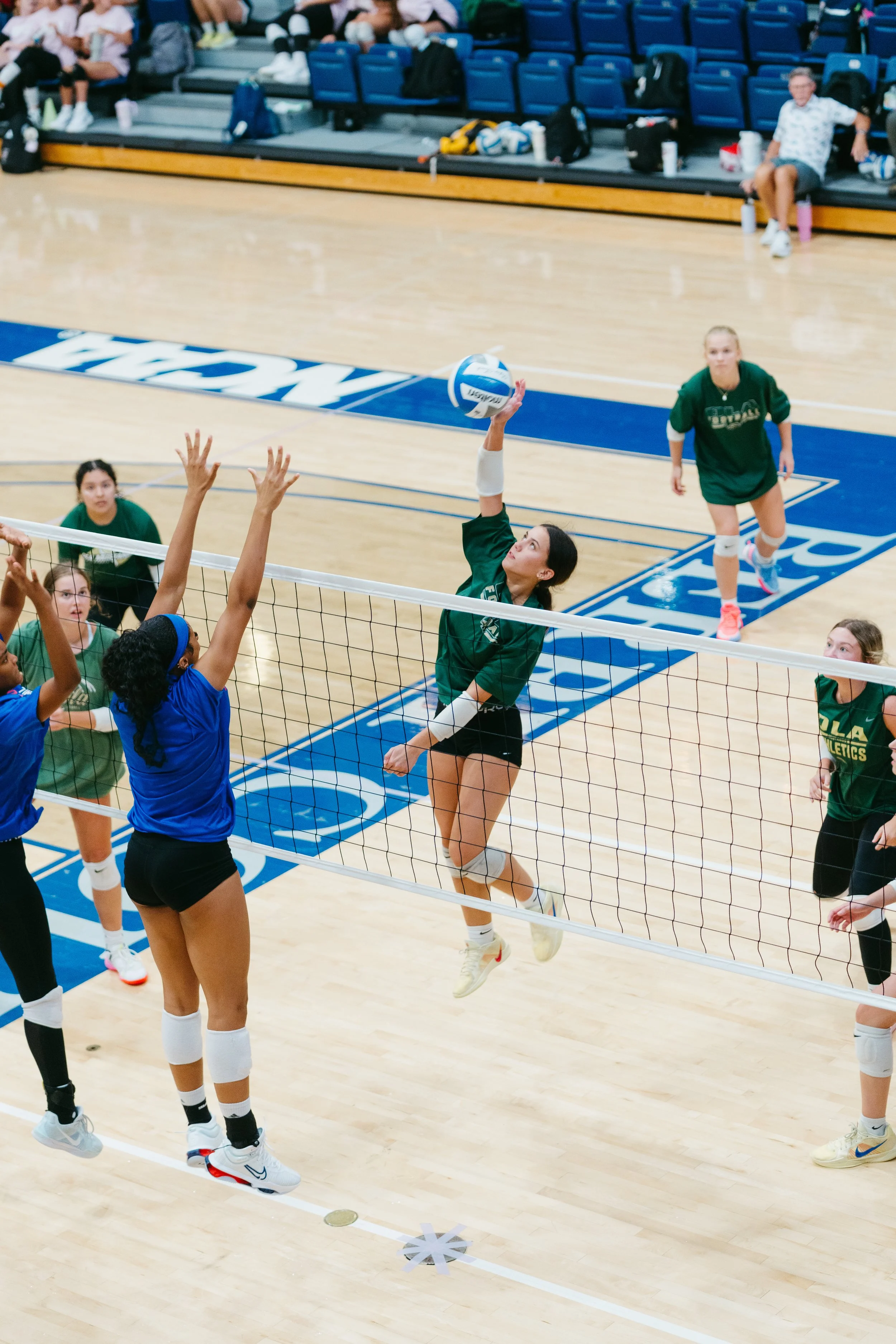 Game action at the net